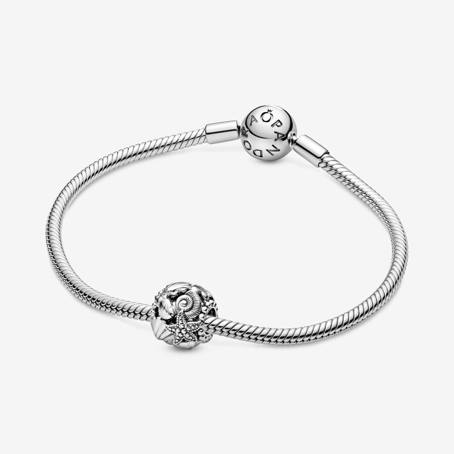 Pandora Åpen sjøstjerne, skjell og hjerte charm