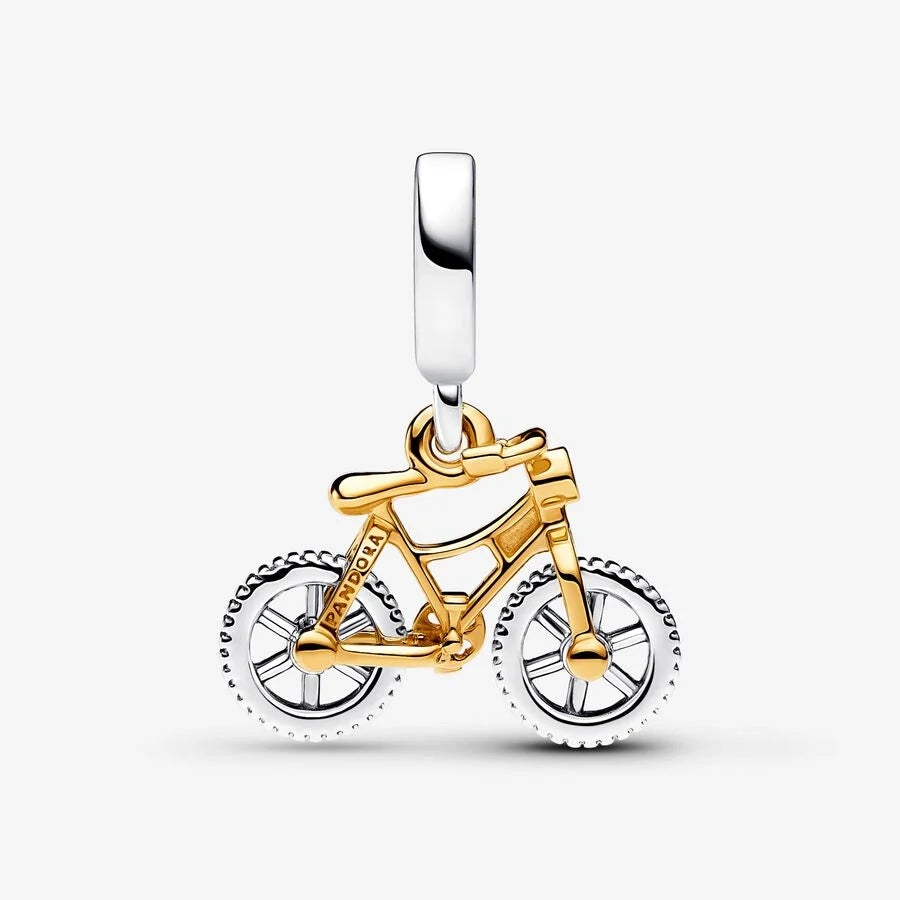 Pandora tofarget sykkel charm