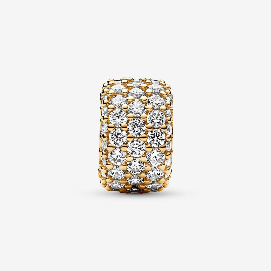 Pandora Funklende trippel rad pavé Charm
