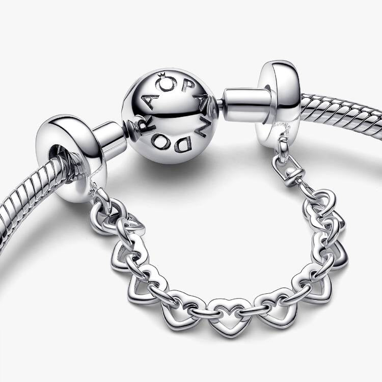 Pandora Kjedede hjerter sikkerhetslenke