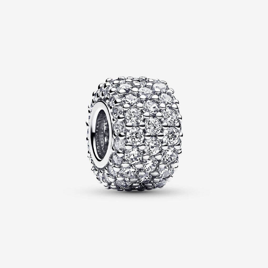 Pandora Funklende trippel rad pavé Charm