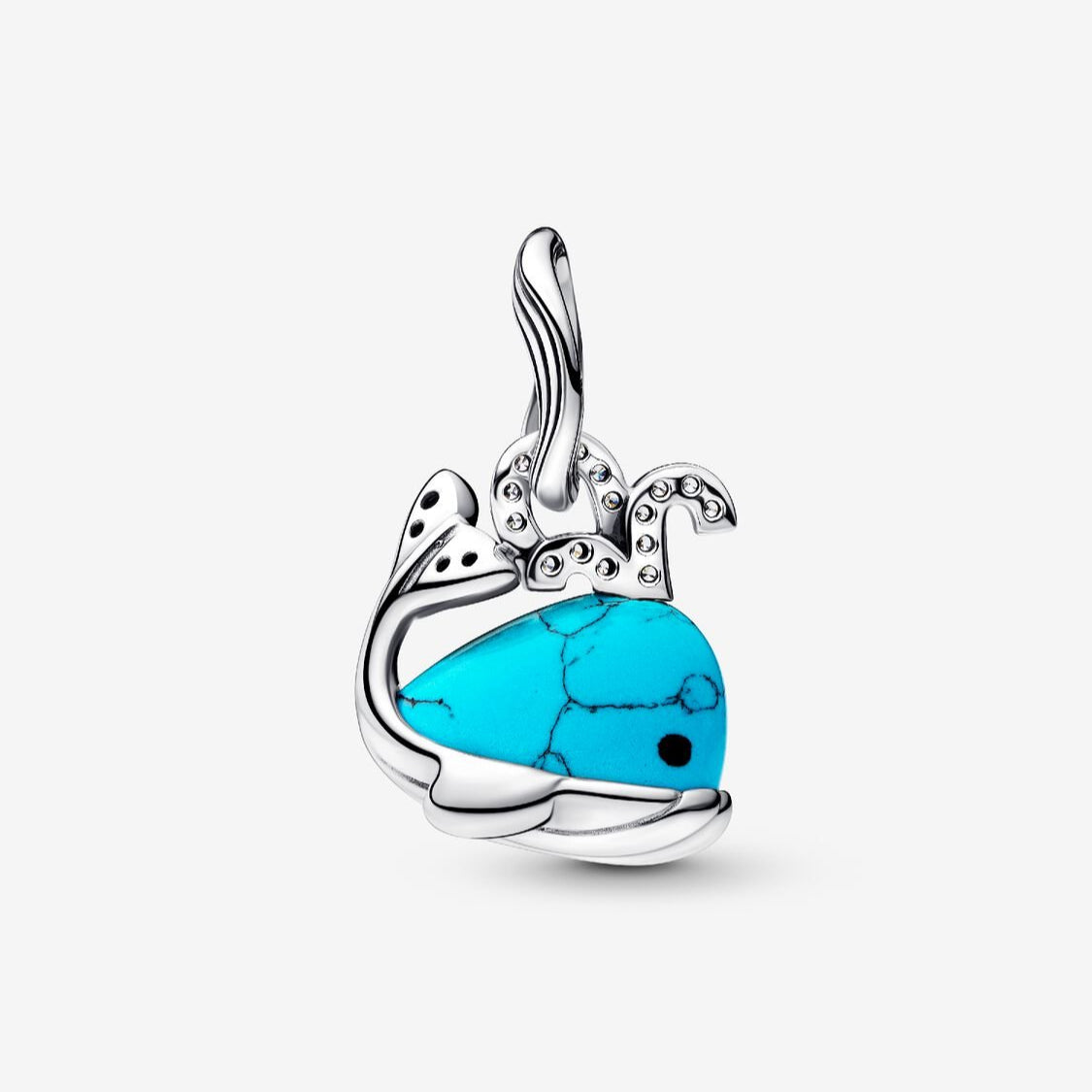 Pandora Turkisfarget hval charm
