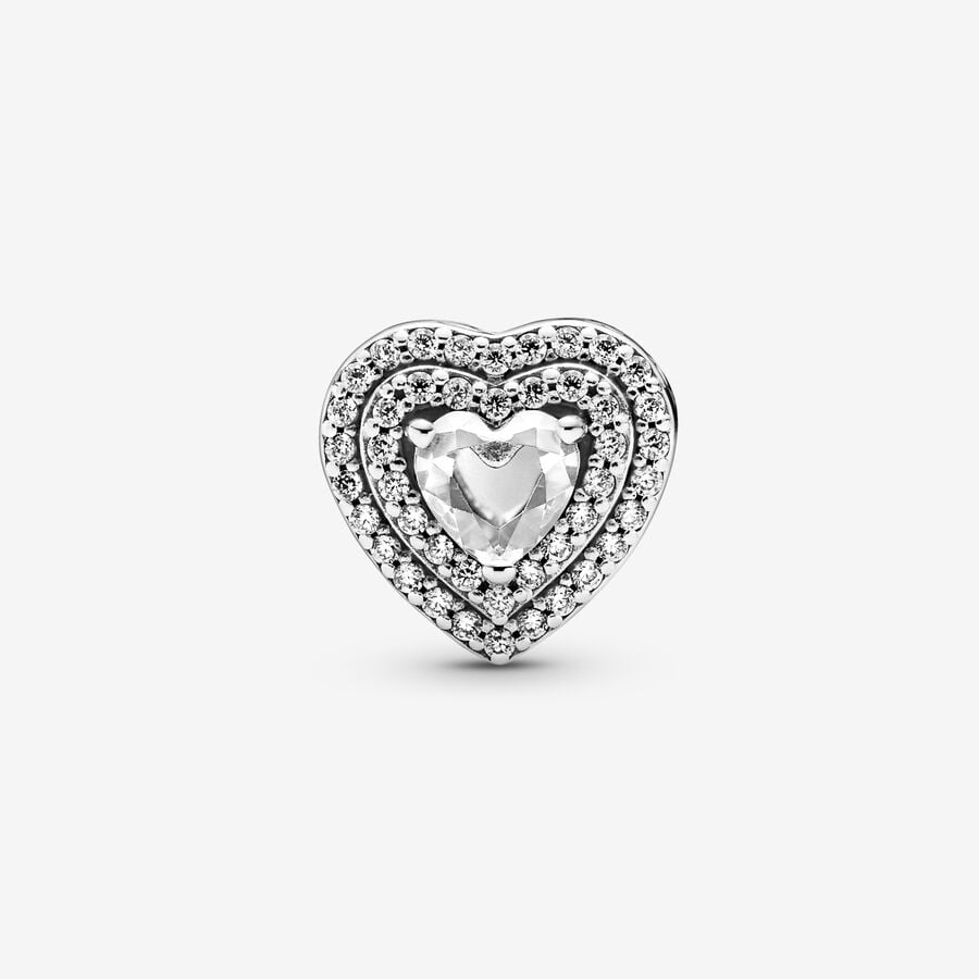 Pandora funklende hevede hjerter charm