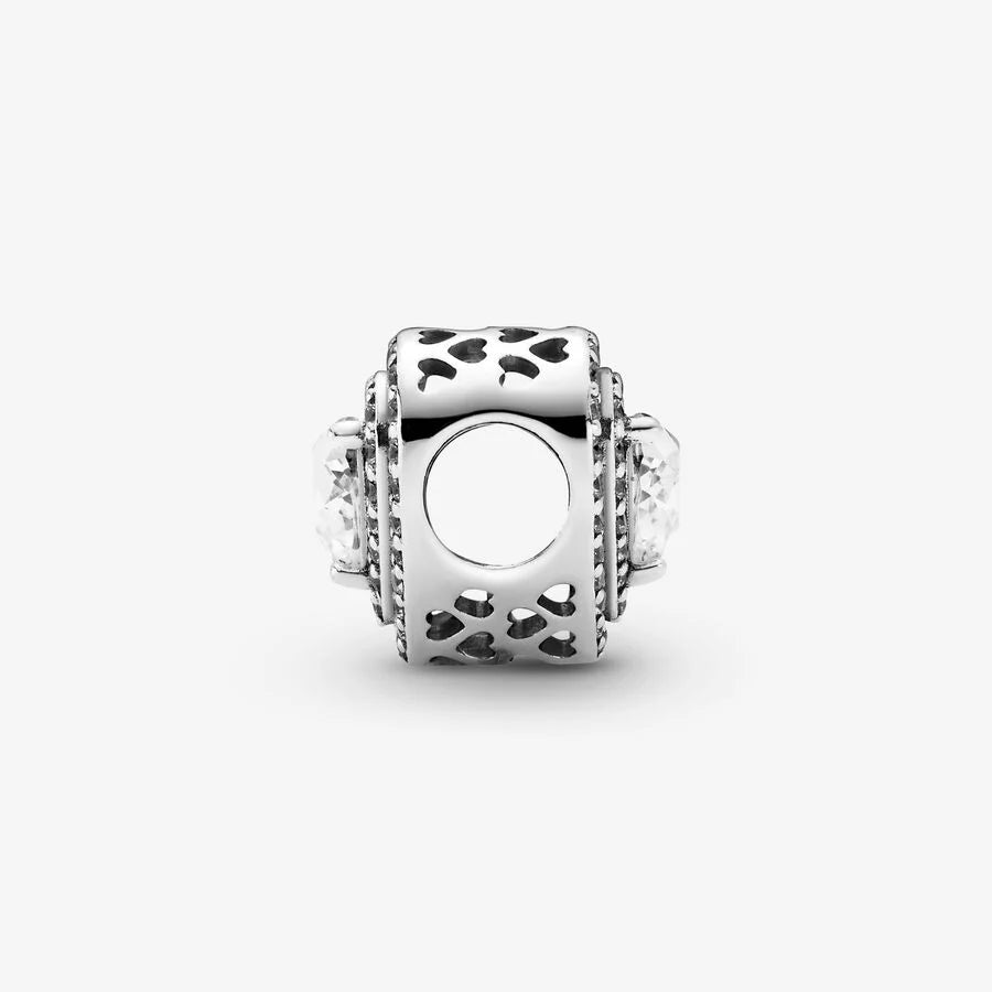 Pandora funklende hevede hjerter charm