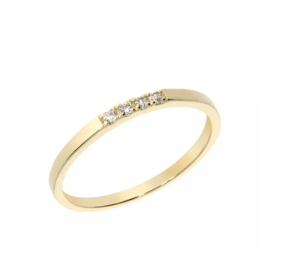 «Jane» gullring med cubic zirkonia
