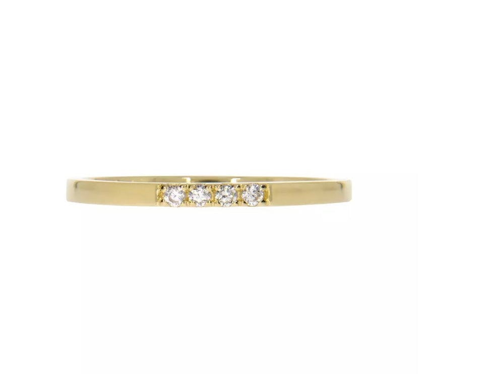 «Jane» gullring med cubic zirkonia