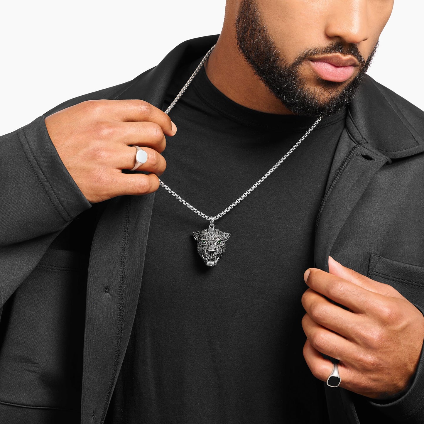 Thomas Sabo Black cat anheng, large