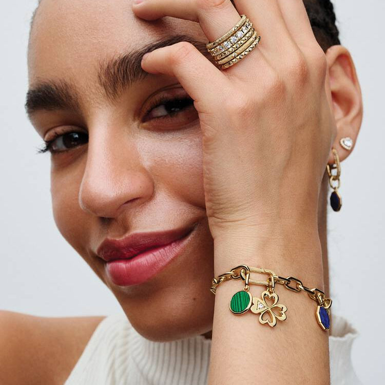 Pandora ME Hjerte firkløver flat charm