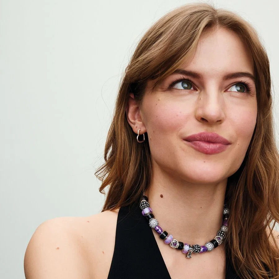 Pandora asymmetrisk hjerte øreringer