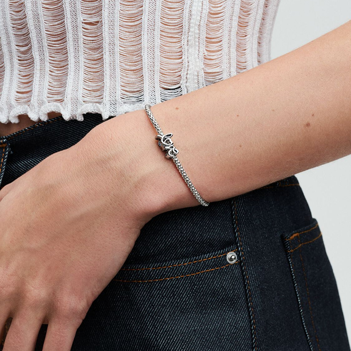 Pandora love håndskrift charm