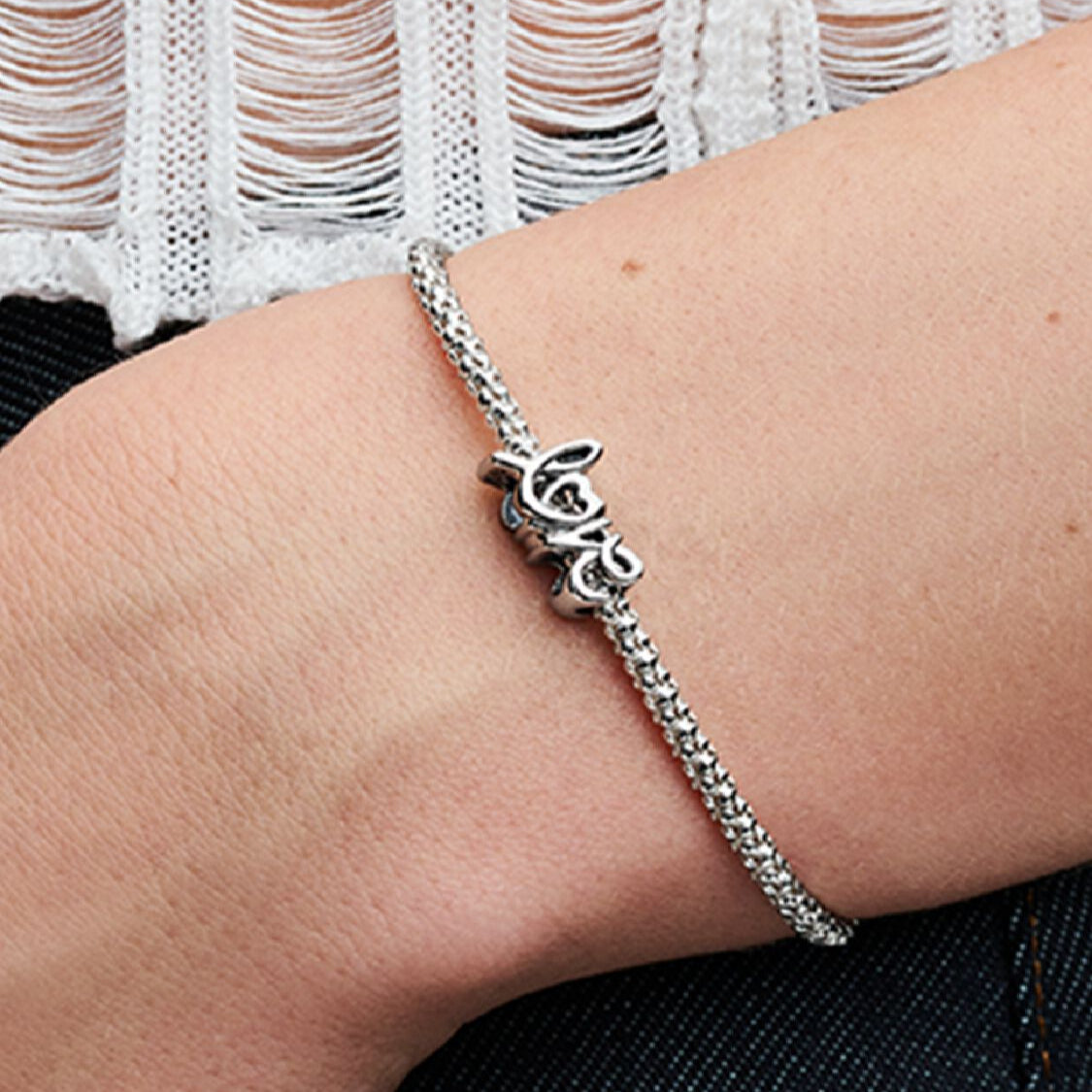 Pandora love håndskrift charm