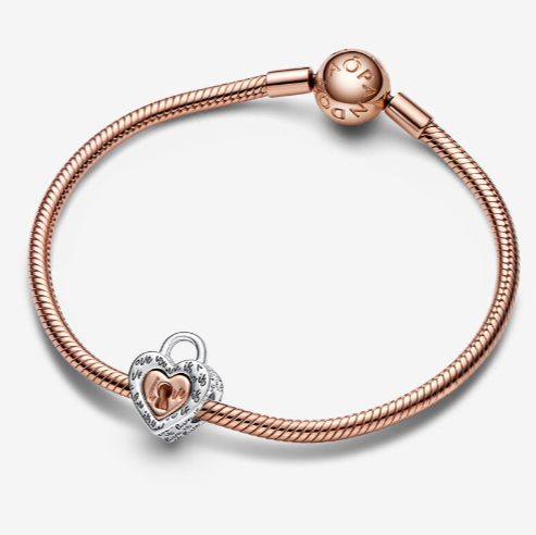 Pandora "tofarget" hengelås charm