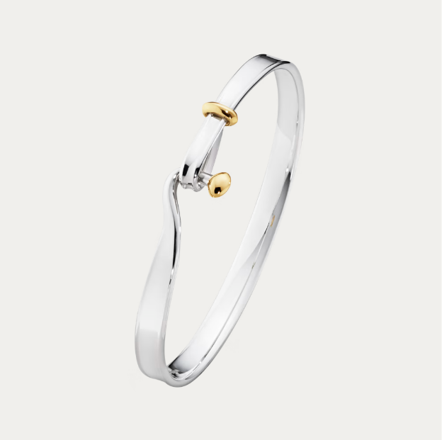 Georg Jensen Torun armring med gull detalj