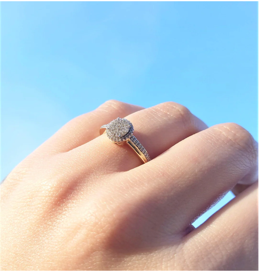 Diamantring rund, 0.25ct TWSI