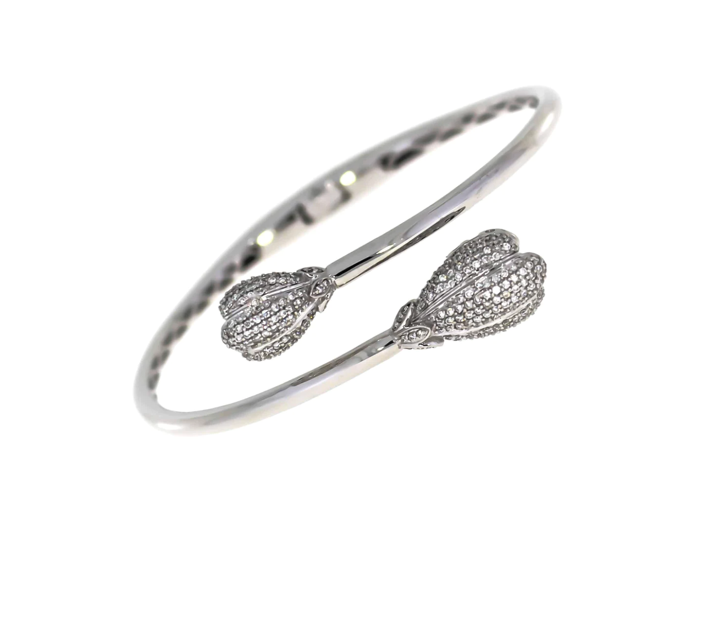 Armring med diamanter 1.15ct TW SI, hvitt gull