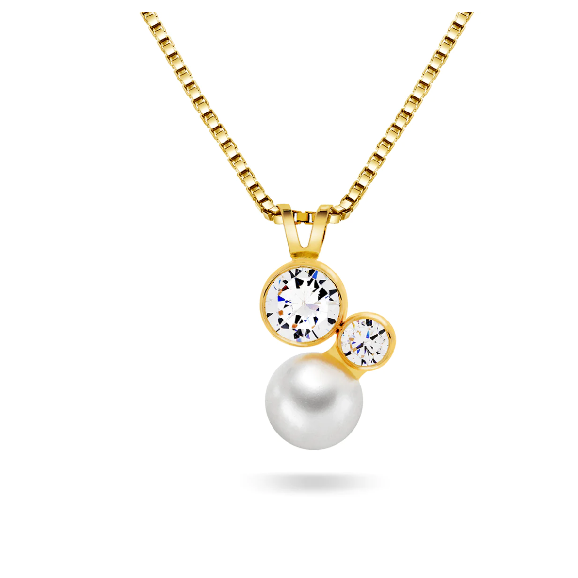 Anheng med ferskvannsperle og cz