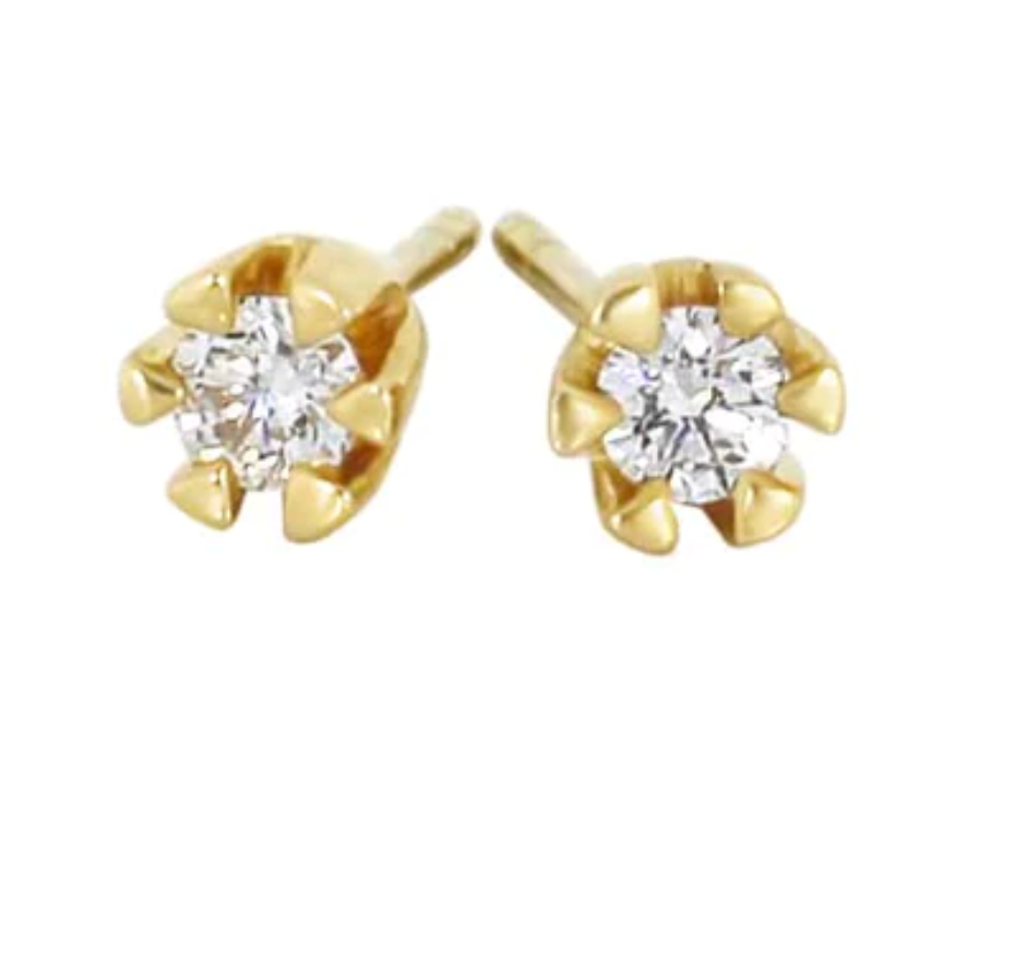 Enstens diamantørepynt "Victoria" gult gull 0.20ct TW SI