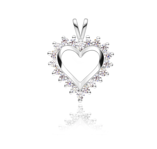 Diamantanheng "hjerte" 0.50ct TW SI
