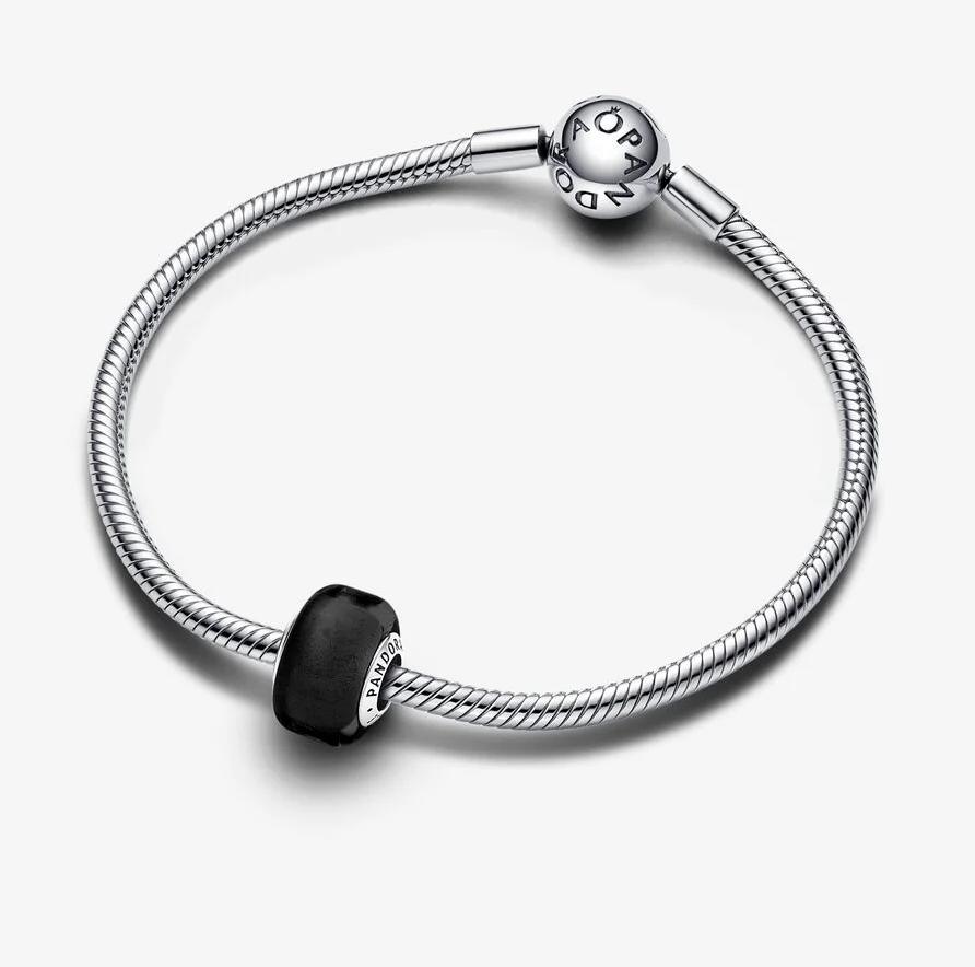 Pandora mini muranoglass charm, svart