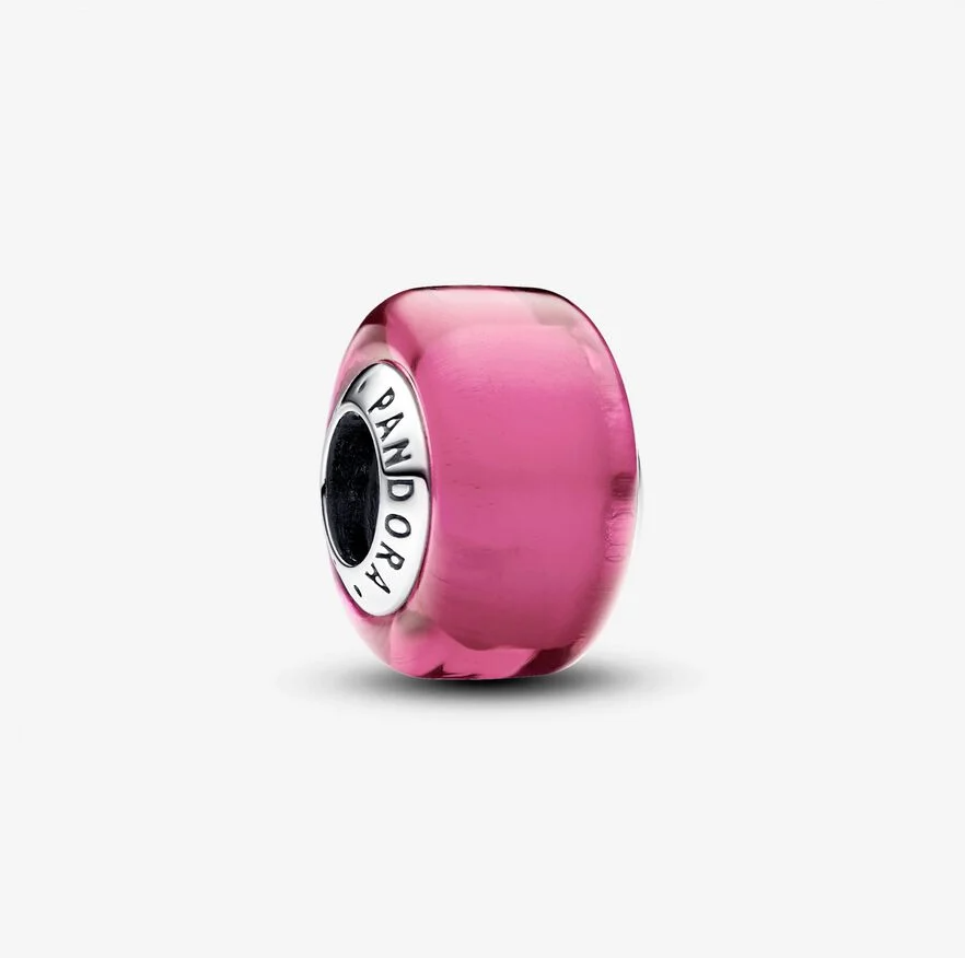 Pandora mini muranoglass charm, rosa