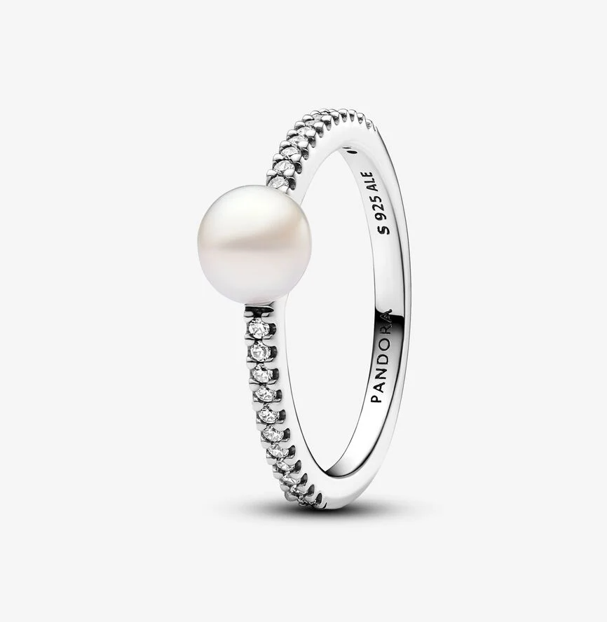 Pandora enkel perle og pavé ring