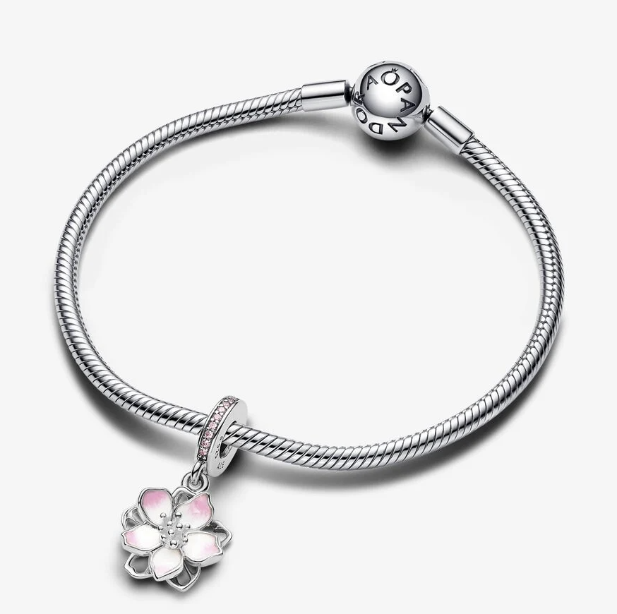 Pandora kirsebærblomst charm