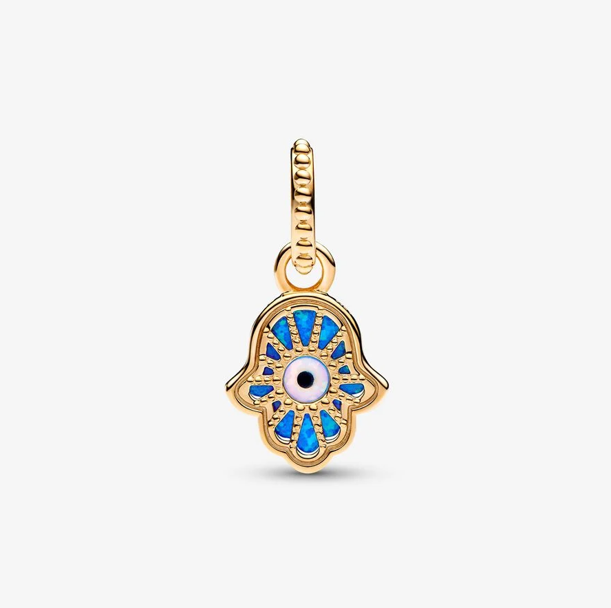 Pandora blå Hamsahånd charm