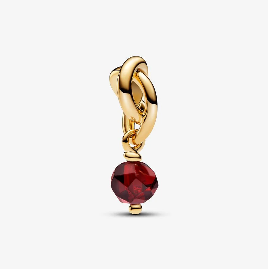 Pandora evighetssirkel hengende charm, rød