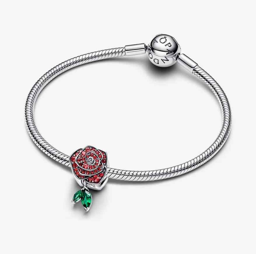 Pandora utsprunget rose charm