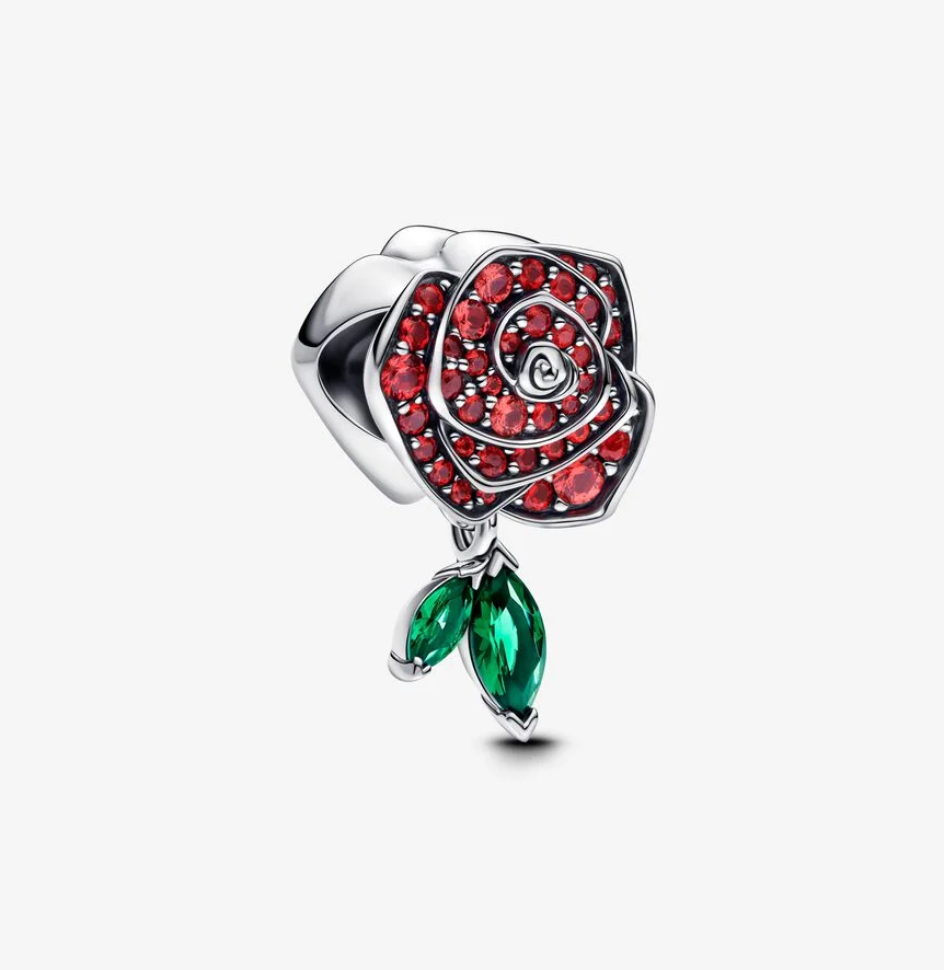 Pandora utsprunget rose charm