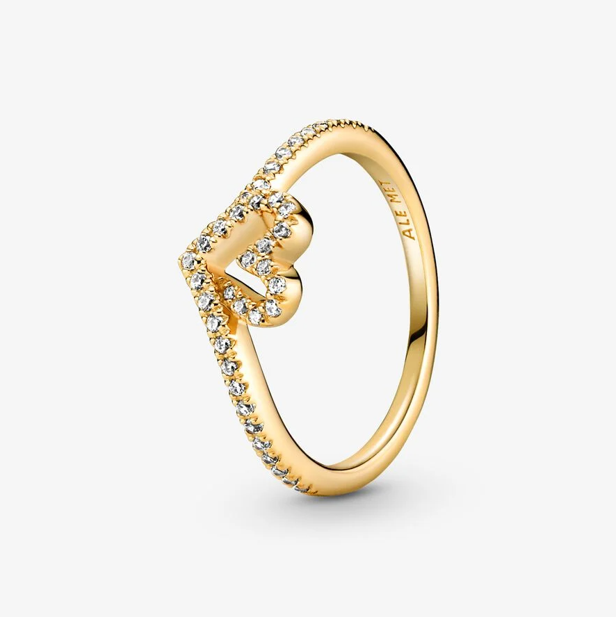Pandora "funklende wishbone" hjertering