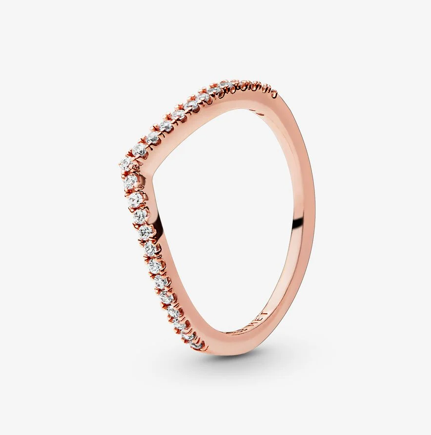 Pandora "sparkling wishbone" ring