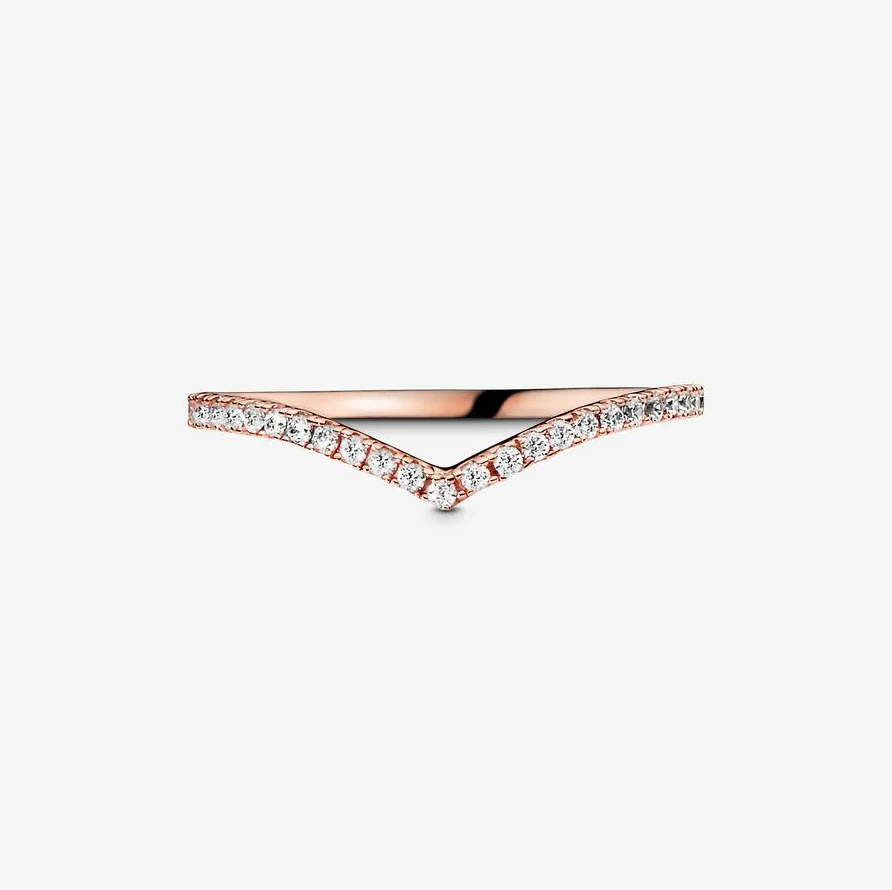 Pandora "sparkling wishbone" ring