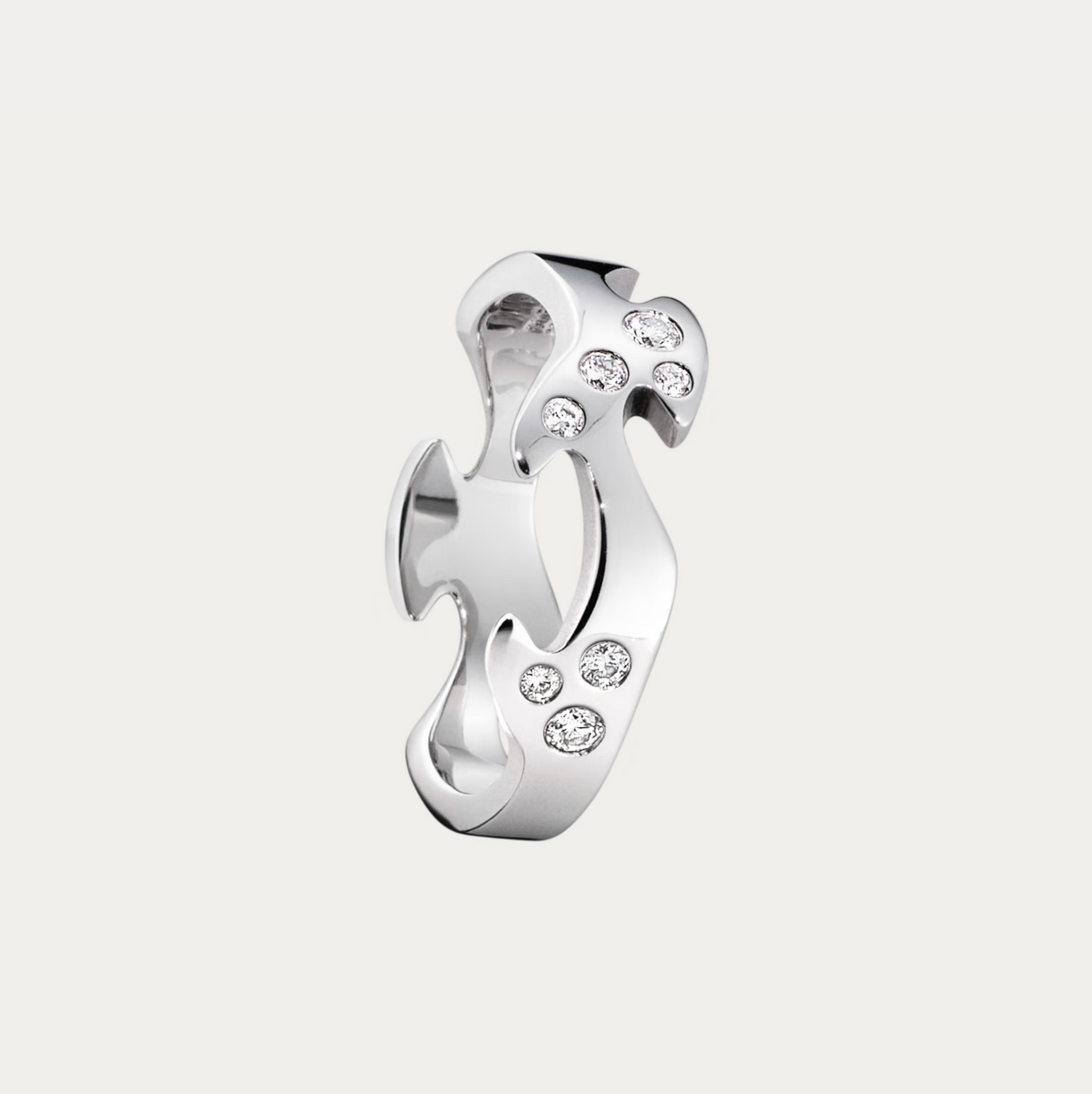Georg Jensen Fusion senterring med diamanter