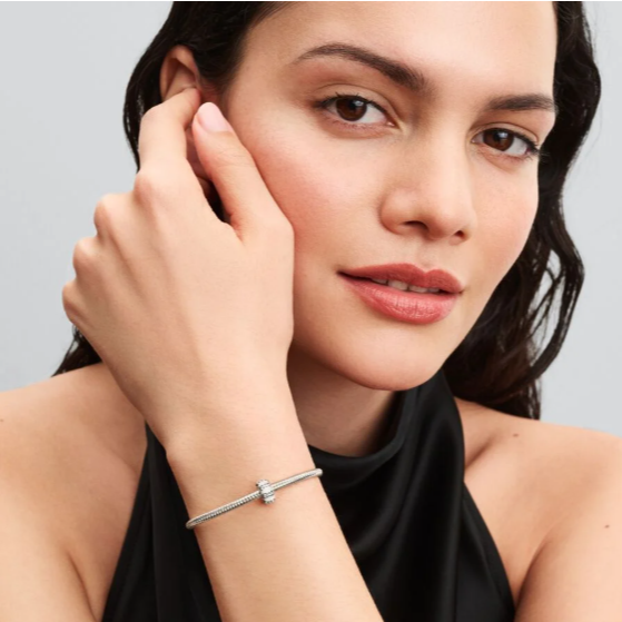 Pandora Steiner og emalje klemmecharm