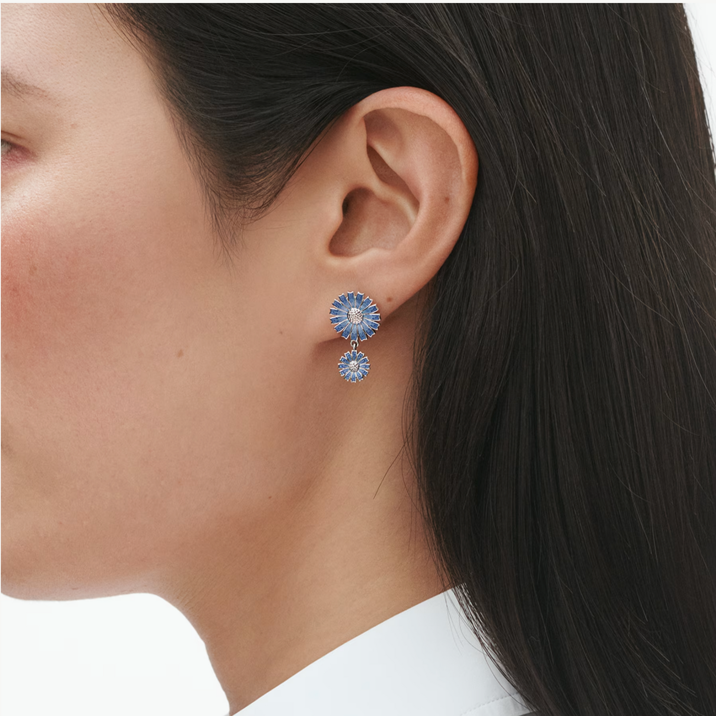 Georg Jensen Daisy blå ørepynt