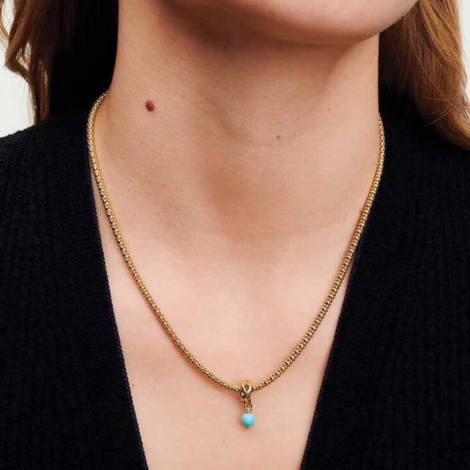 Pandora evighetssirkel hengende charm, tutkisblå