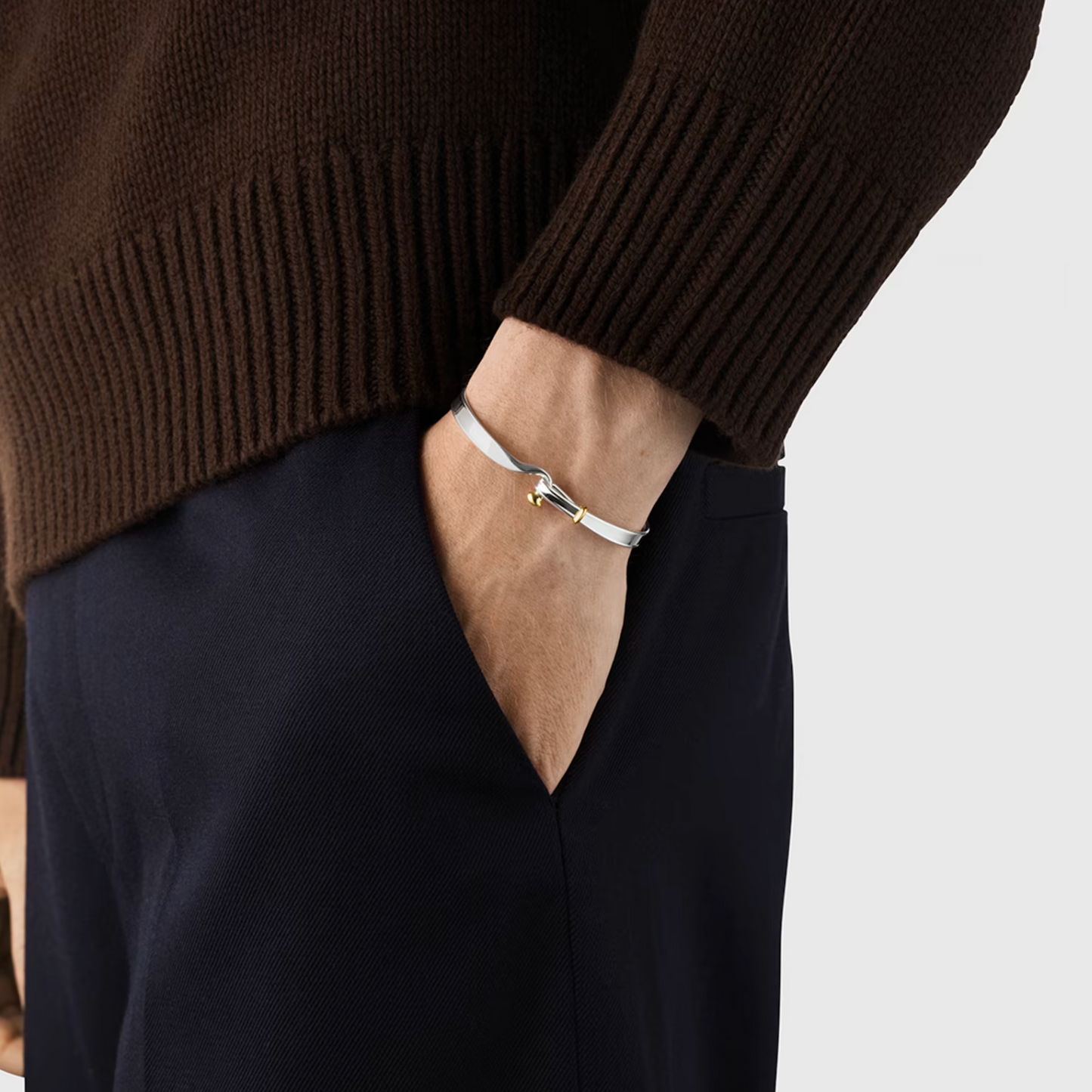 Georg Jensen Torun armring med gull detalj