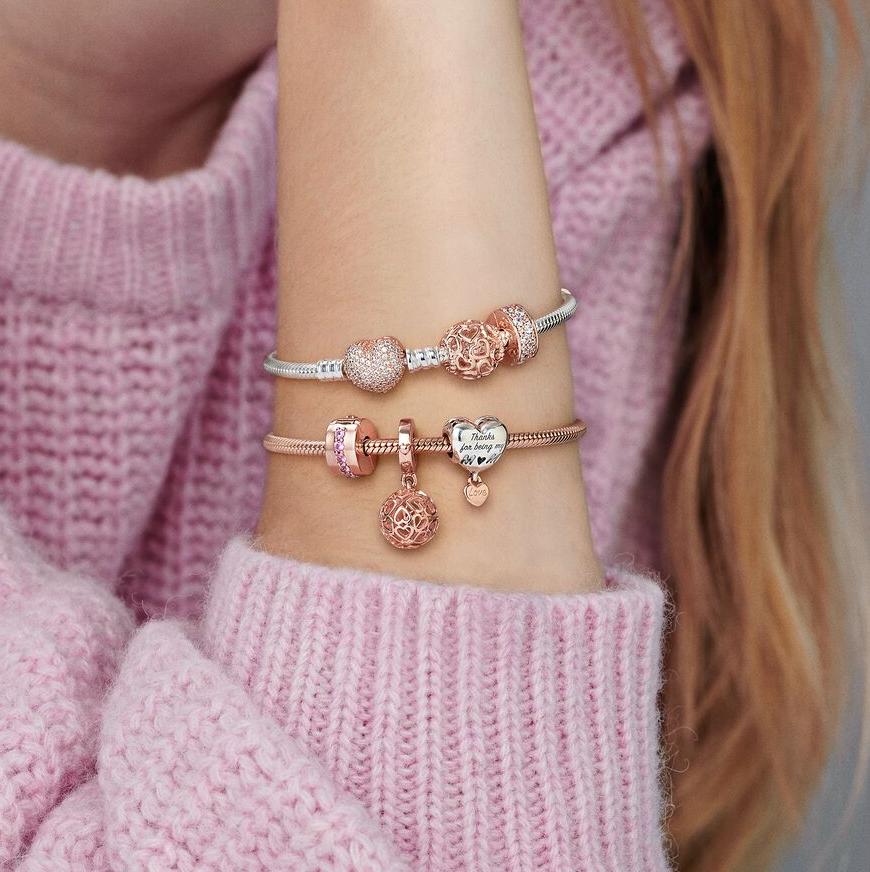 Pandora "hjerter overalt" charm