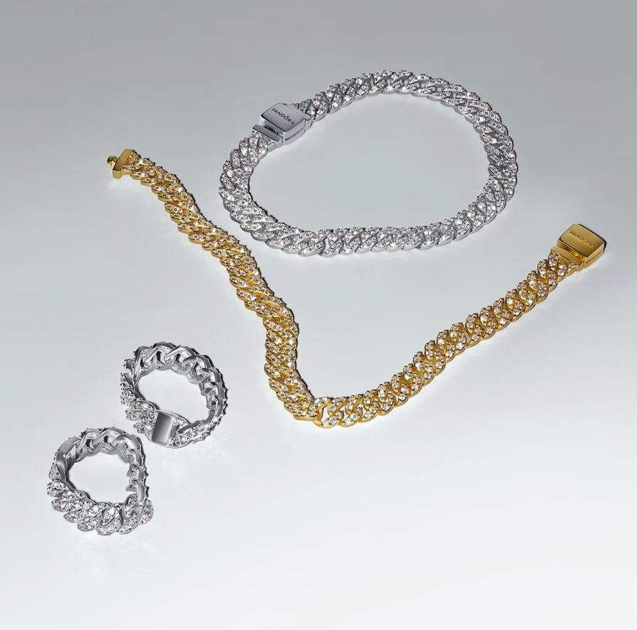 Pandora Timeless cubansk kjedearmbånd, forgylt