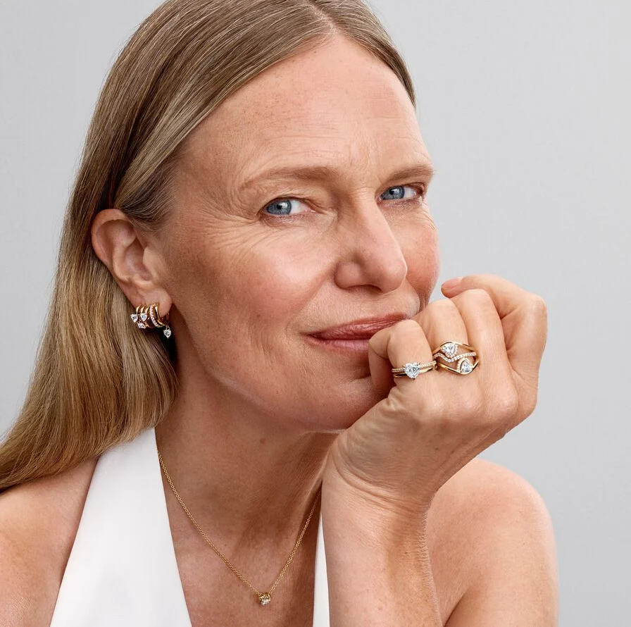 Pandora dobbelt bånd hjerte ring