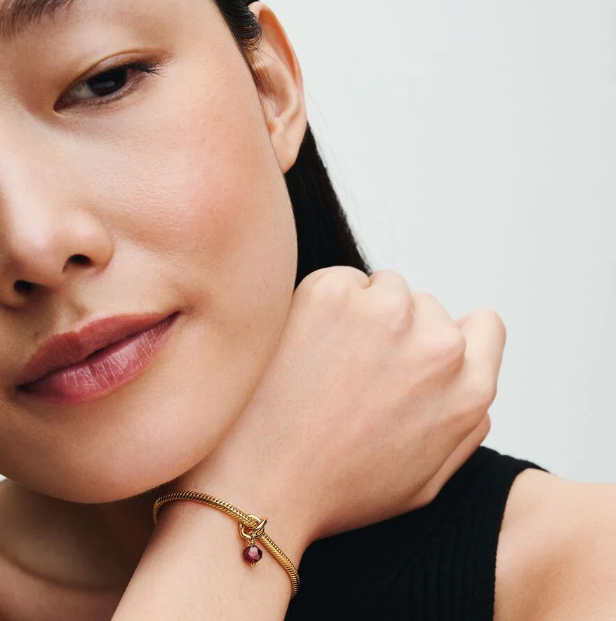Pandora evighetssirkel hengende charm, rød