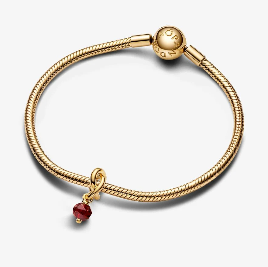 Pandora evighetssirkel hengende charm, rød