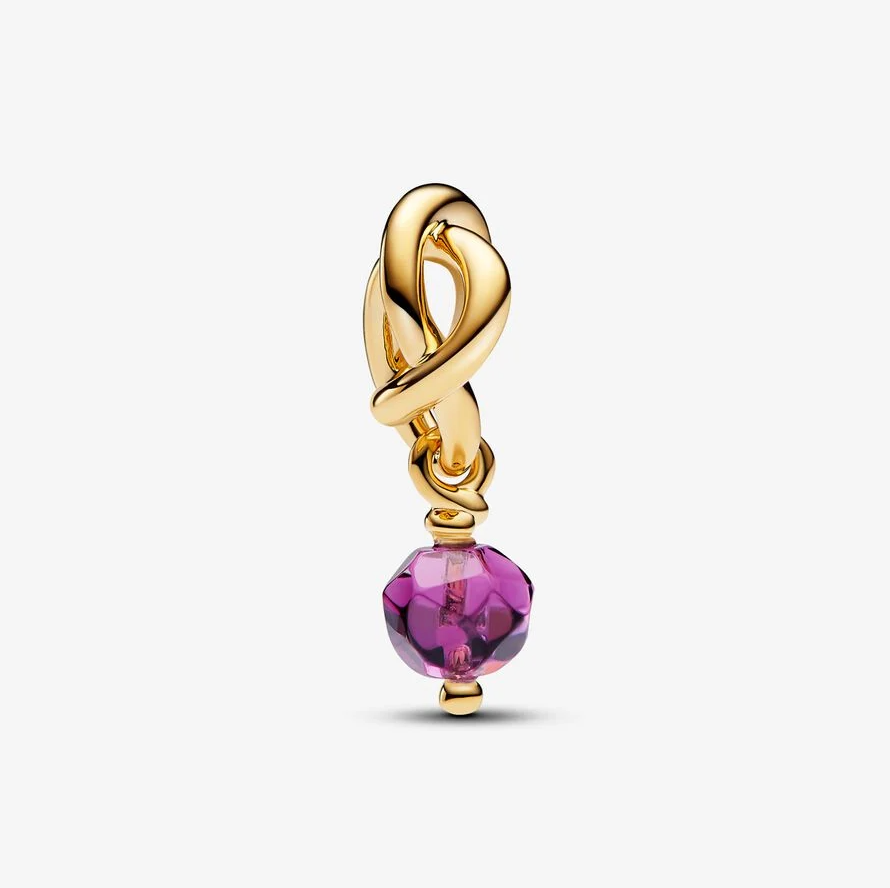Pandora evighetssirkel hengende charm, lilla