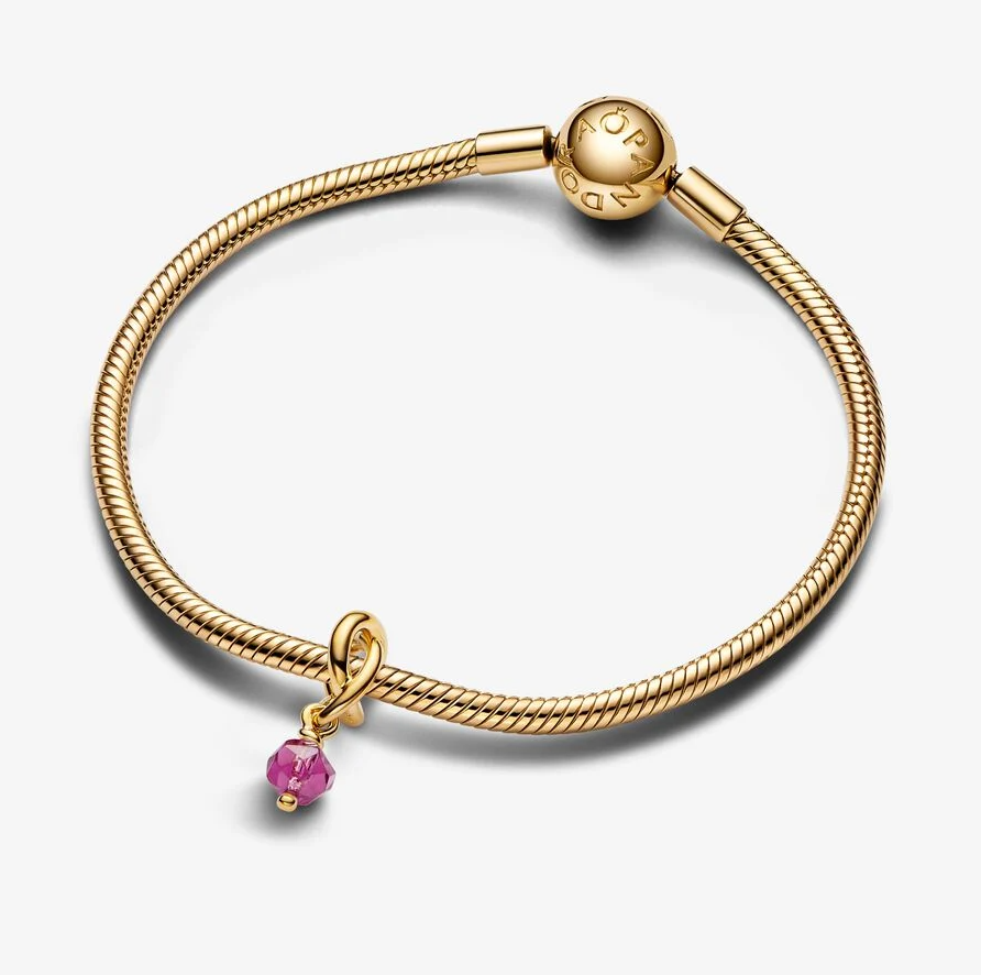 Pandora evighetssirkel hengende charm, rosa