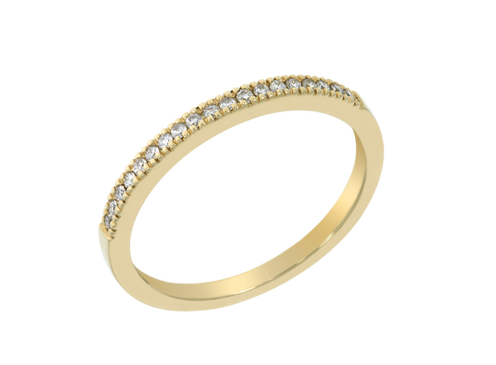 Diamantring "Sublime", gult gull, 0.13ct TWSI