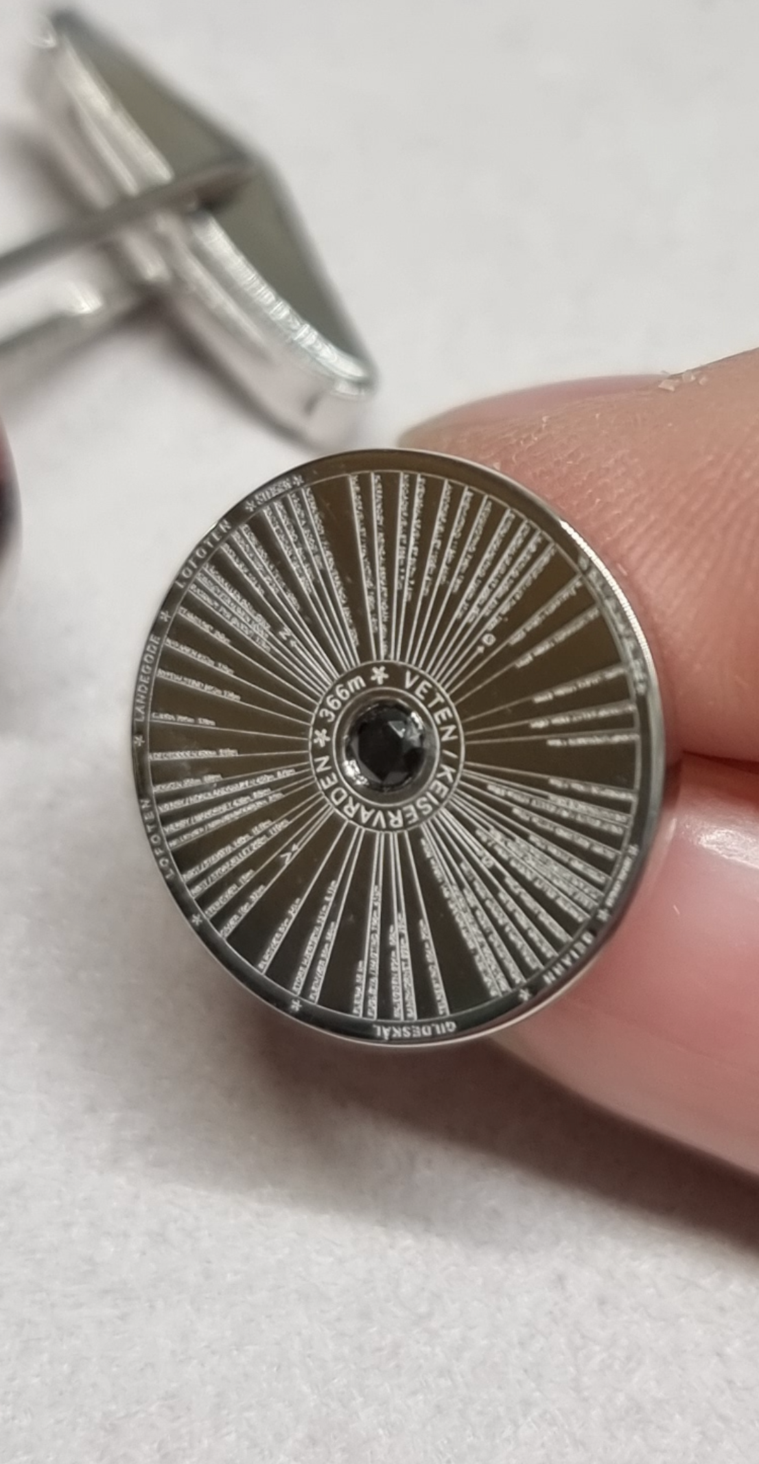 Keiservarden mansjettknappet i sølv