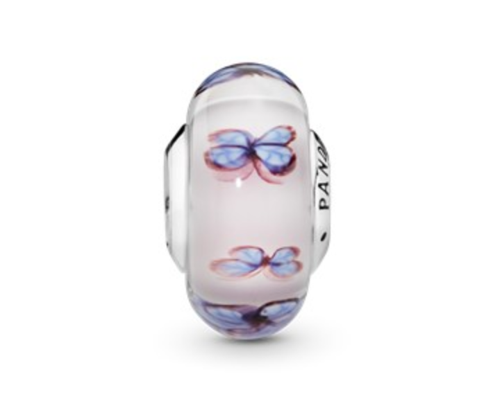 Pandora sommerfugl glass charm
