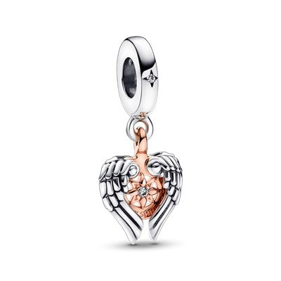 Pandora kompass og englevinger charm