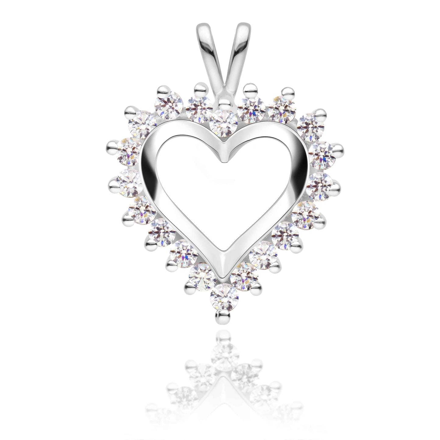 Diamantanheng "hjerte" 0.50ct TW SI
